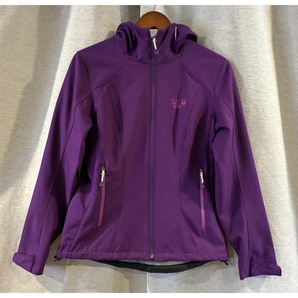 Mountain Hardwear Women's Size Small Purple Fleece Jacket‎ Full Zip Pockets